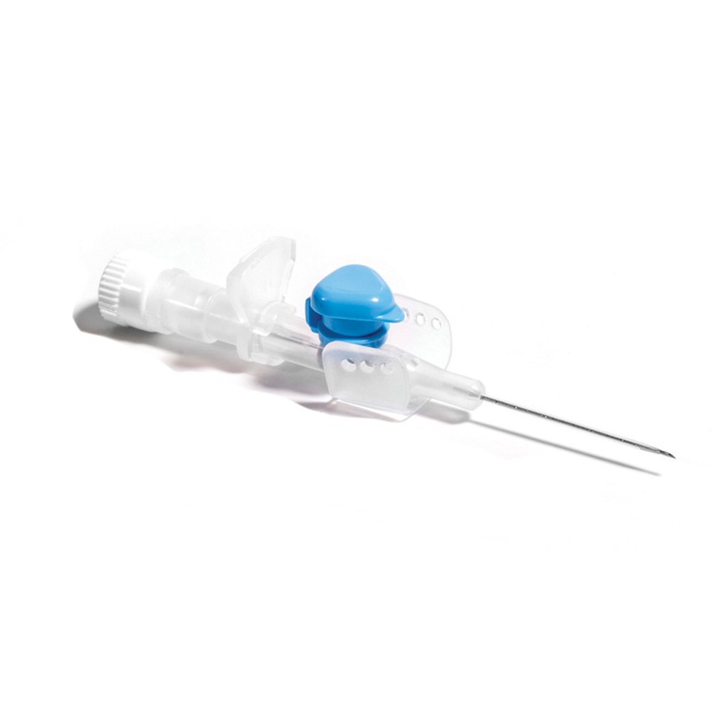 Chiraflex Safety IV-Kanüle mit Flügel und Port 22 G 0,9 x 25 mm blau (50 Stück)