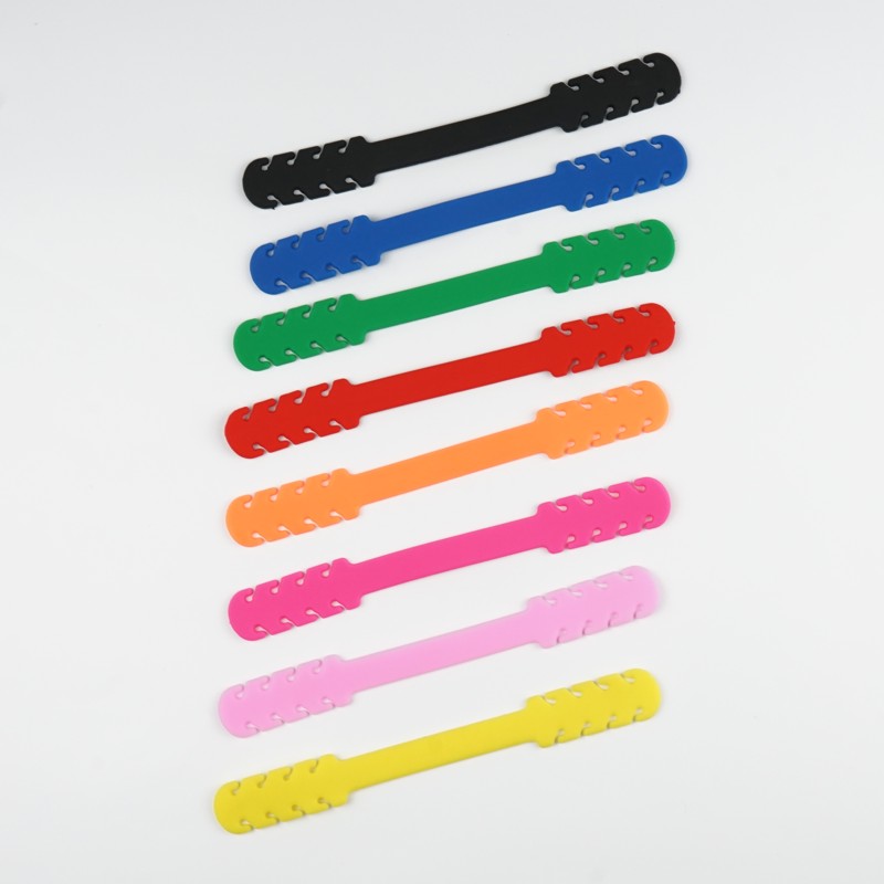 Ohrschlaufenverlängerung für Schutzmasken, PVC, farblich gemischt, 14 cm x 1,6 cm