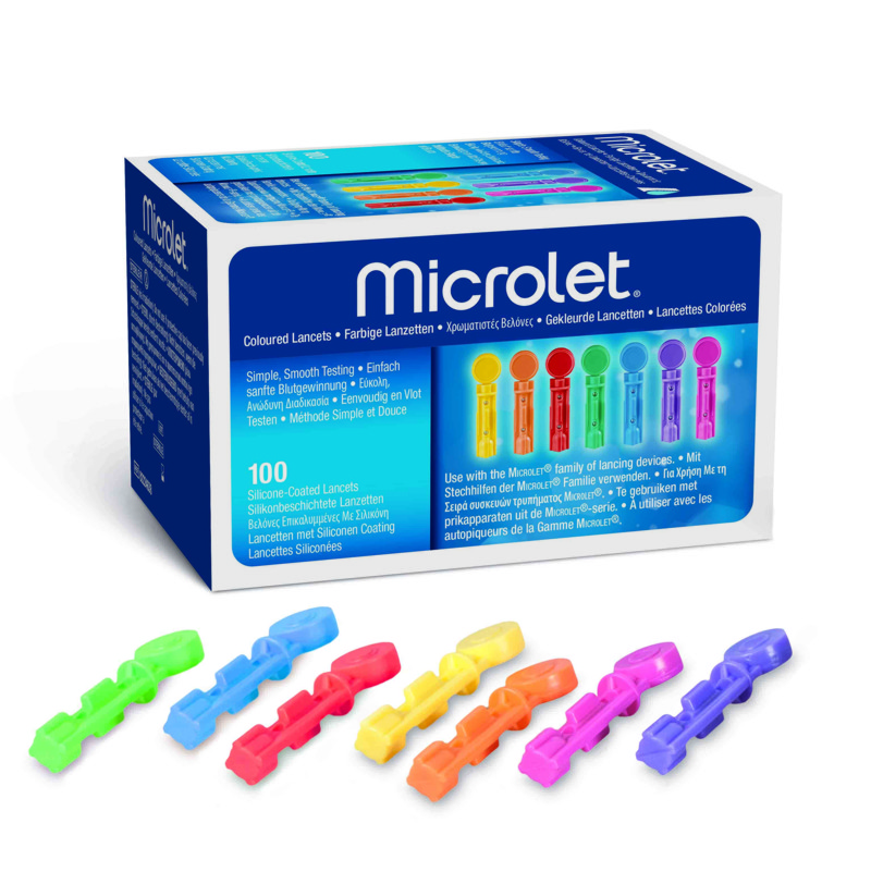 Microlet Lanzetten farbig (100 Stück)
